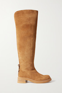 Bonni Suede Knee Boots Tobacco