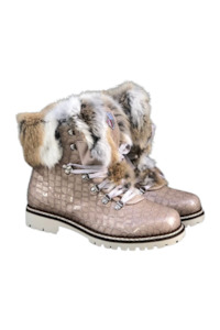 Brigit Croco Boot Champagne