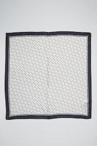 Scarves: Logo Stripe Scarf Logo Print