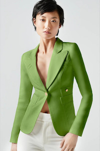Smythe: Linen Duchess Blazer Grass Green