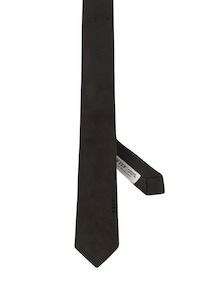 No.1 Skinny Tie Matte Black Leather