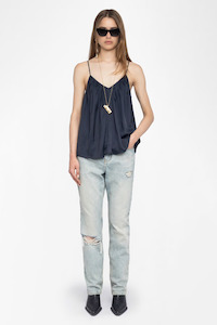 Zadig And Voltaire: Cym Satin Camisole Encre