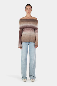 Sale: Naziree Knit Top Mocha Marle