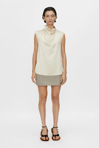 Arnelle Skirt Natural Pinstripe