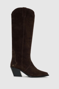 Anine Bing: Tall Tania Boots Dark Brown Suede