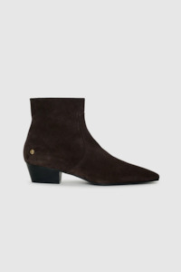 Freya Flat Boots Dark Brown Suede