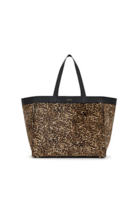 Anine Bing: Large Rio Tote Leopard Calf Hair