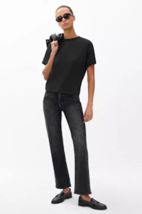 Kelly Boxy Jersey Tee Black