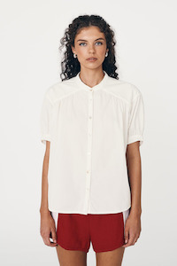 Blouses: Cora Spring Blouse Vanilla