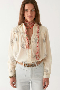 Blouses: Meg Blouse Blue Note