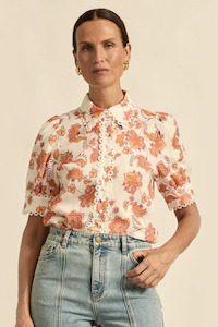Blouses: Tether Top Orchard Botanic