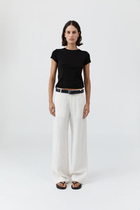 Fine Band Carter Trouser Off White