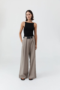 Bottoms: Pleat Loop Pants Mousse