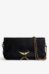 Accessories: Rock Clutch Noir Gold