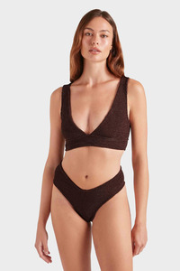 Swimwear: Angel Bikini Metallic Chocolate