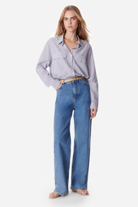 Vanessa Bruno: Dim Cotton Shirt Blue