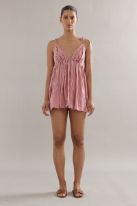 Esther Top Red Gingham