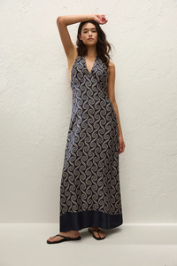 Dresses: Elidia Maxi Dress Juanita Swirl Indigo