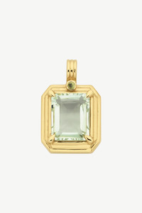 Thea Charm Gold Green Amethyst