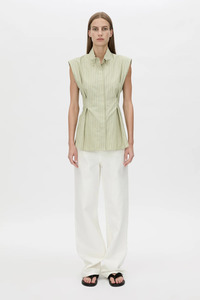 Pico Shirt Multi Olive Stripe