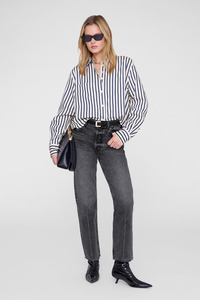 Anine Bing: Essie Cropped Shirt Maritime Stripe