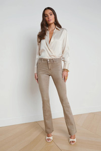 Selma Coated Boot Cut Jean Rye Coated