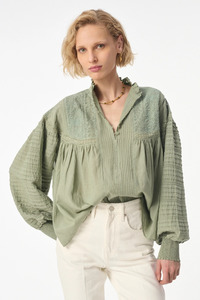 Tops: Dahlia Blouse Green