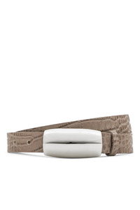 Marlowe Leather Belt Cappucino Croc