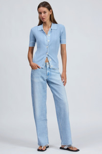 New: Harper Short Sleeve Cardigan Sky