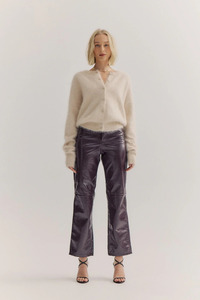 Frankie Cashmere Crew Neck Cardigan Oatmeal