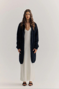 Sophia Open Cashmere Cardigan Black