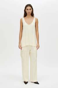 Bottoms: Allegro Satin Pant Cream