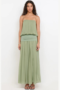 Camille Blouson Dress Pistachio