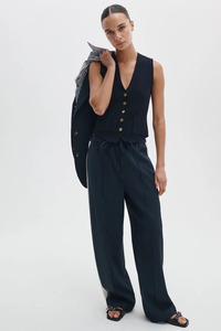 Portia Merino Wool Vest Navy
