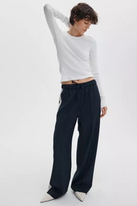 Tops: The Essential Ribbed Long Sleeve Tee White