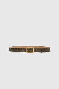 Accessories: Sonny Snake Belt Tan