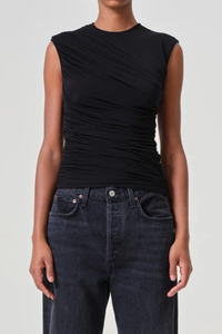 Ester Twist Tank Black