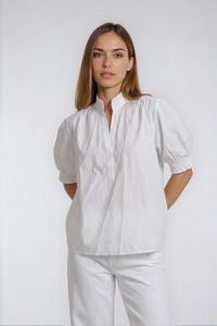 Mel Balloon Sleeve Blouse Off-White