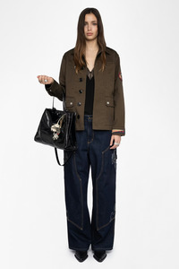 Zadig And Voltaire: Kid Cotton Jacket Moss