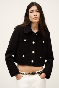 Ba Sh: Meiradith Cropped Jacket Noir