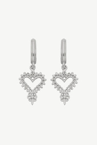 Mini Gypsy Heart Earrings Sterling Silver
