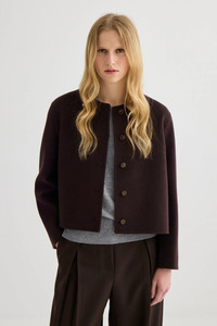 Cashmere Cardi Jacket Coffee