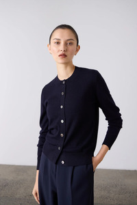 Sylvia Merino Cardigan Navy