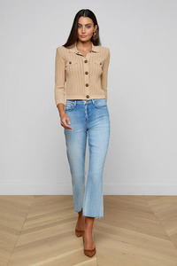 Risa Collared Cardigan Light Almond