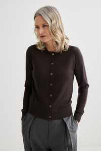 Knitwear: Sylvia Merino Cardigan Espresso