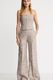 High Rise Wide Leg Pant Taupe Tweed