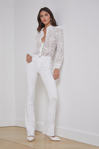 Ruth Straight Leg Jean Blanc