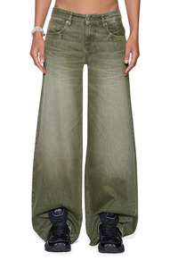 Dropout Low Rise Jean Militant Green