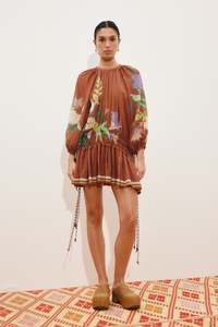 Dresses: Alfie Ruched Mini Dress Chocolate