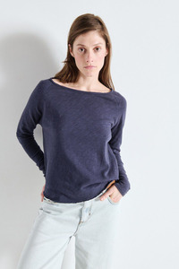 Tops: Sonoma Long Sleeve T-Shirt Vintage Navy Blue